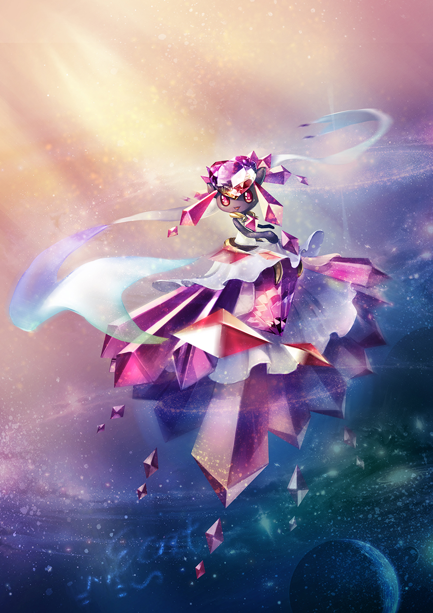 crystal, diancie, ecat, highres, mega_diancie, no_humans, pokemon, pokemon_(creature)