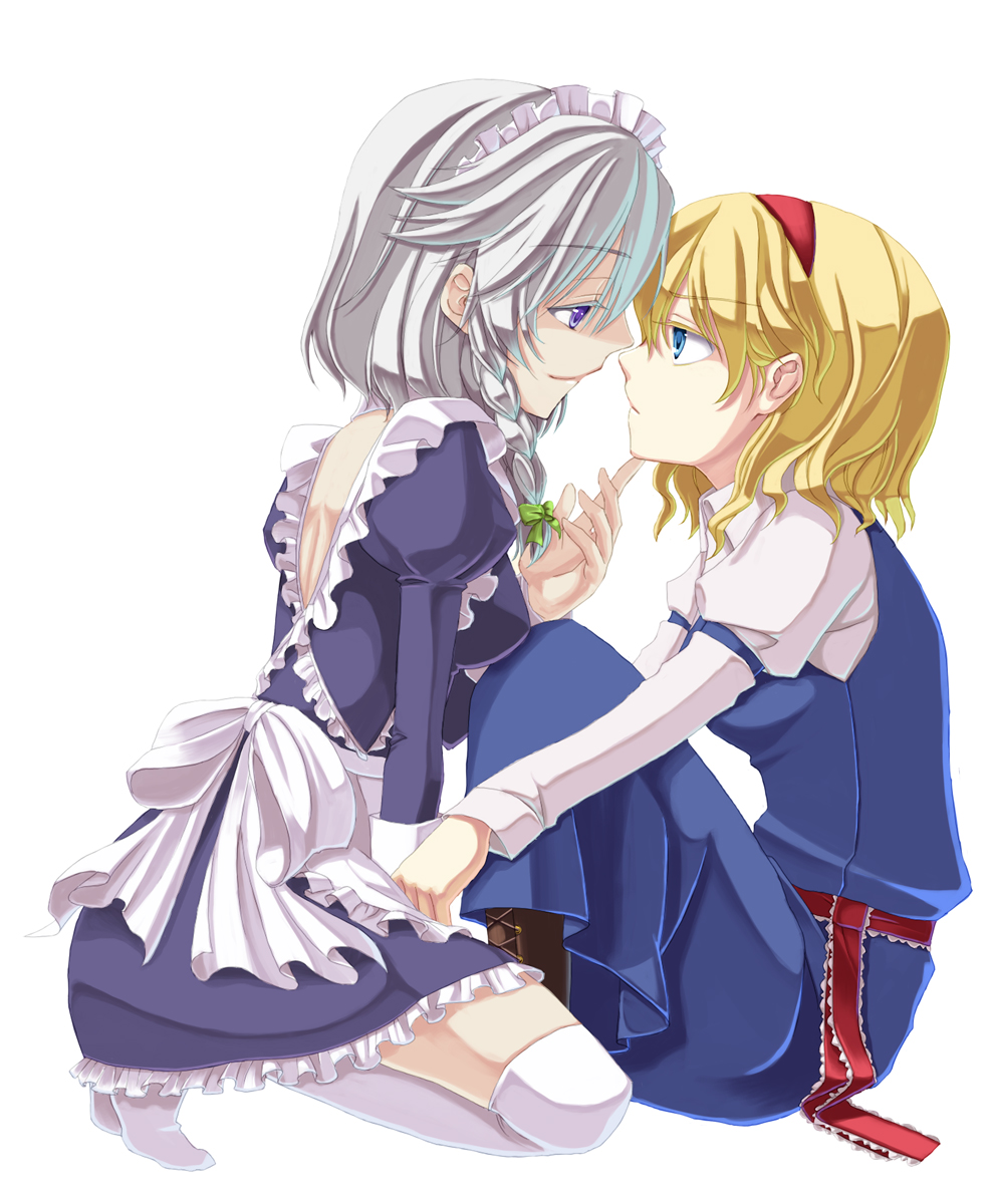 alice_margatroid, bad_id, blonde_hair, blue_eyes, braid, colored_eyelashes, eye_contact, eyelashes