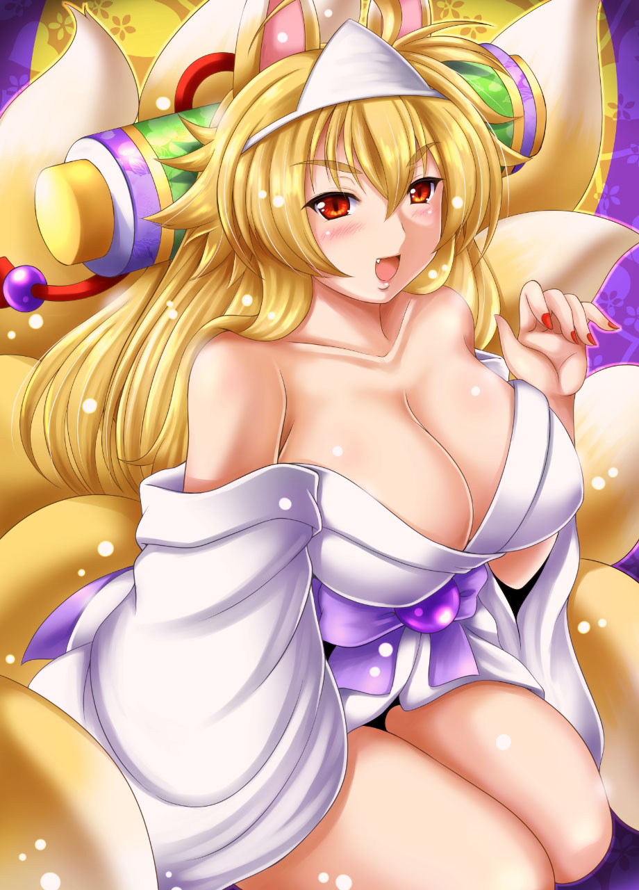 1girl, ahoge, alternate_costume, animal_ears, bare_shoulders, blonde_hair, blush, breasts