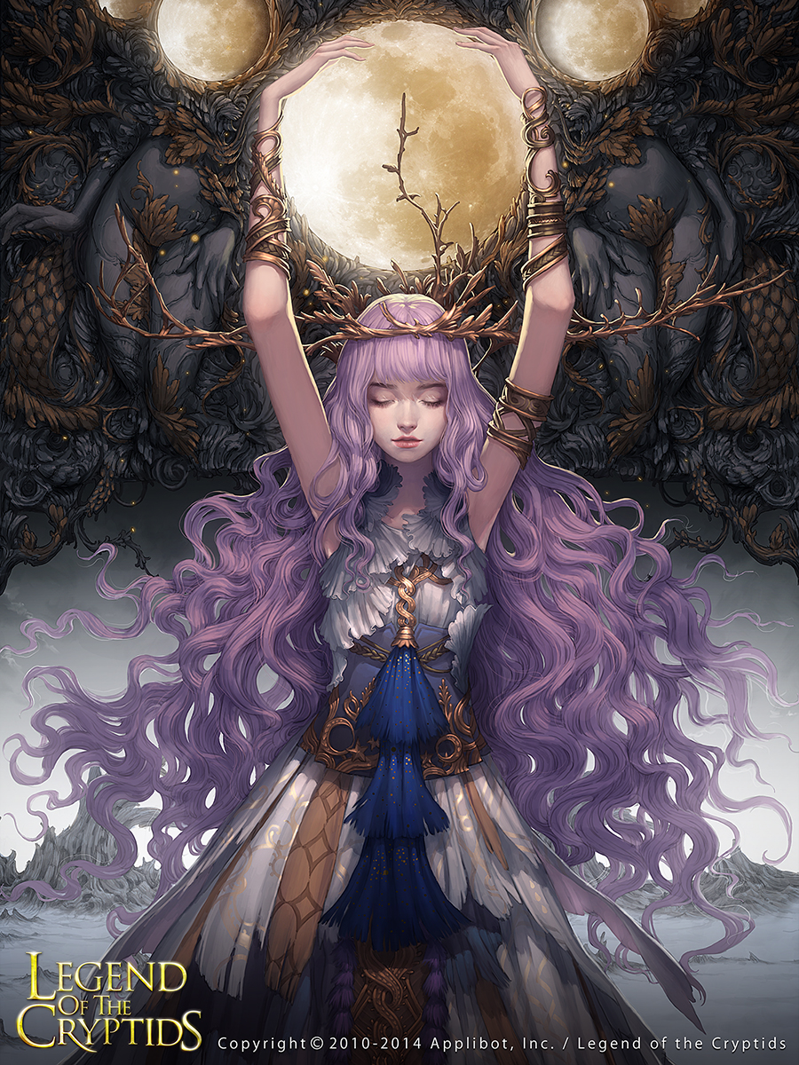 1girl, armlet, arms_up, cglange, closed_eyes, copyright_name, flower, hairpiece