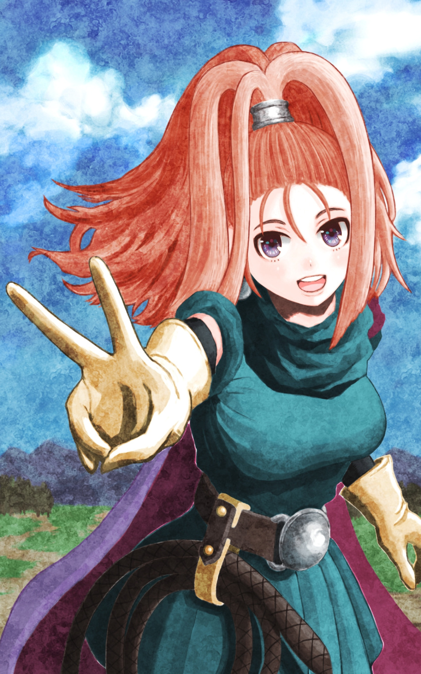 :d, barbara, belt, cape, dragon_quest, dragon_quest_vi, dress, elbow_gloves