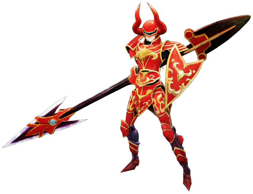 absurdres, armor, cain_(fire_emblem), genei_ibunroku_sharp_fe, highres, minaba_hideo, official_art, polearm
