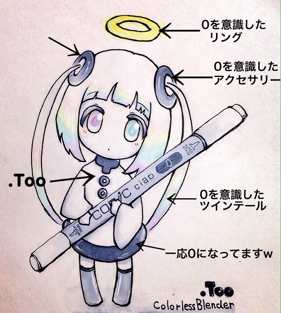 0-chan_(keigozoo), 1girl, aqua_eyes, bangs, blue_eyes, blush_stickers, caption, chibi