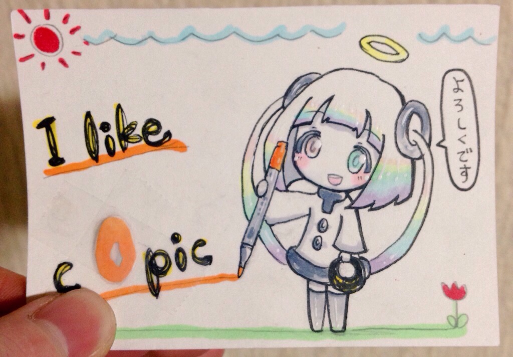 0-chan_(keigozoo), 1girl, :d, aqua_eyes, bangs, blue_eyes, blush_stickers, chibi