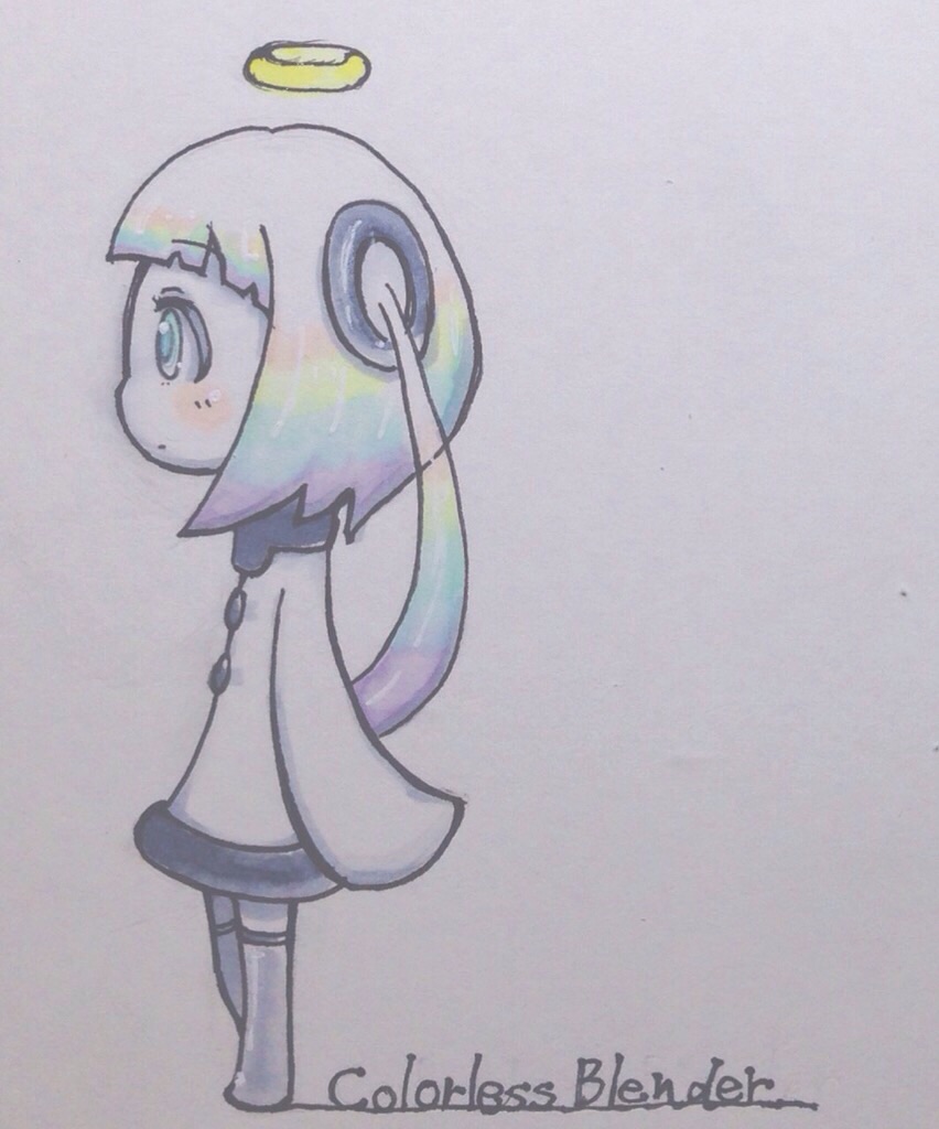 0-chan_(keigozoo), 1girl, aqua_eyes, bangs, blue_eyes, blush, chibi, english