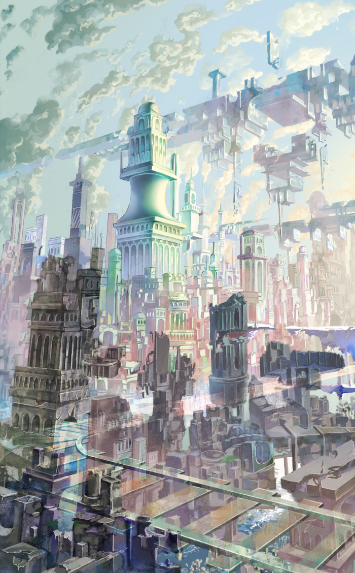 chiari, city, cityscape, floating, original, railroad, railroad_tracks, ruins