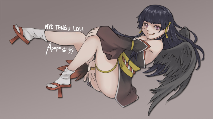 1girl, :q, black_hair, bula, dead_or_alive, dead_or_alive_5, detached_sleeves, fan