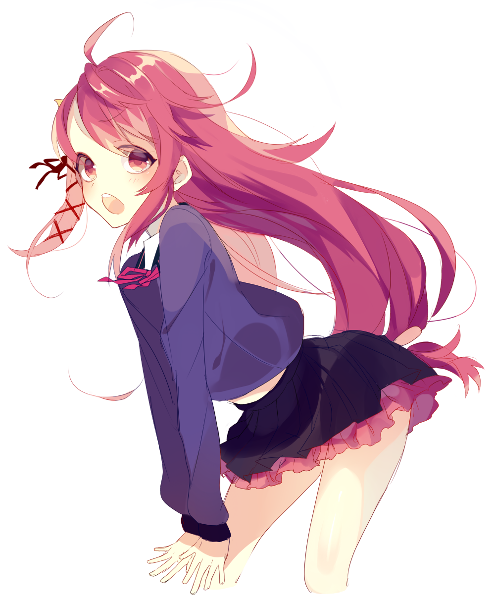 1girl, hair_ornament, highres, kantai_collection, long_hair, open_mouth, red_eyes, redhead
