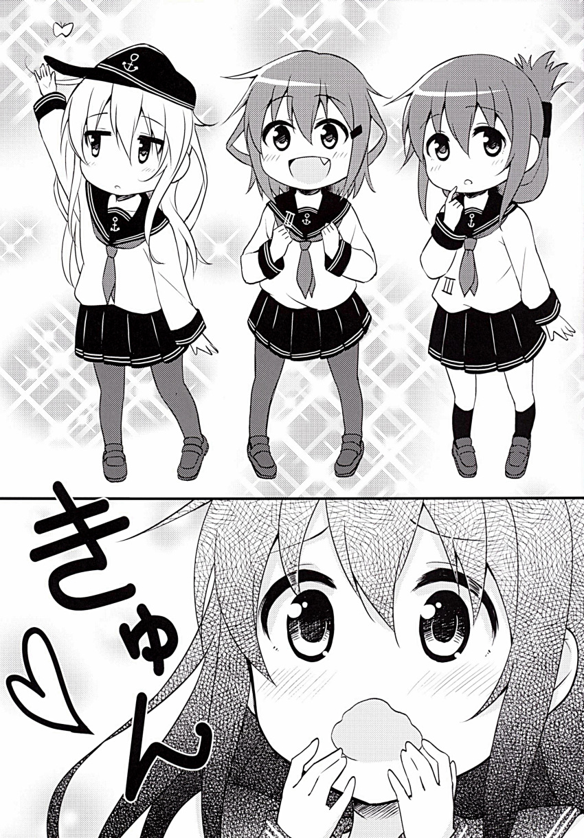 absurdres, akatsuki_(kantai_collection), comic, dekosuke, hibiki_(kantai_collection), highres, ikazuchi_(kantai_collection), inazuma_(kantai_collection)
