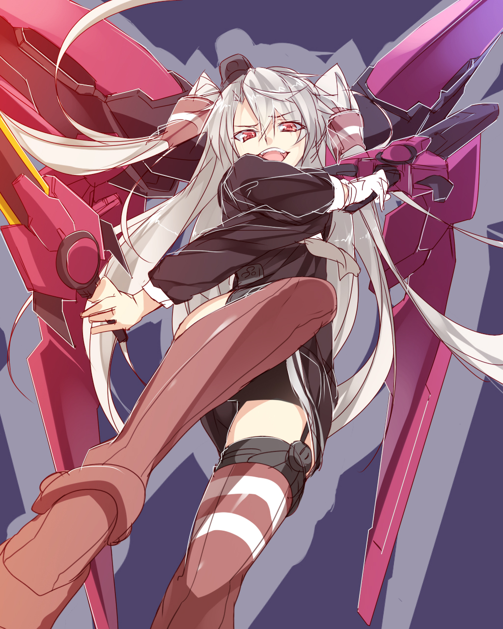 1girl, amatsukaze_(kantai_collection), gundam, gundam_00, gundam_exia_dark_matter, hair_tubes, highres, kantai_collection