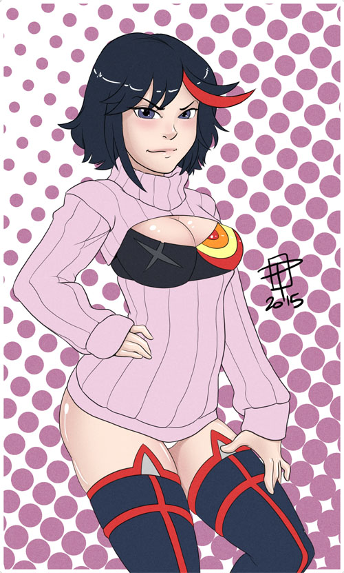 1girl, black_hair, black_legwear, blue_eyes, blush, boots, breasts, call_me_po