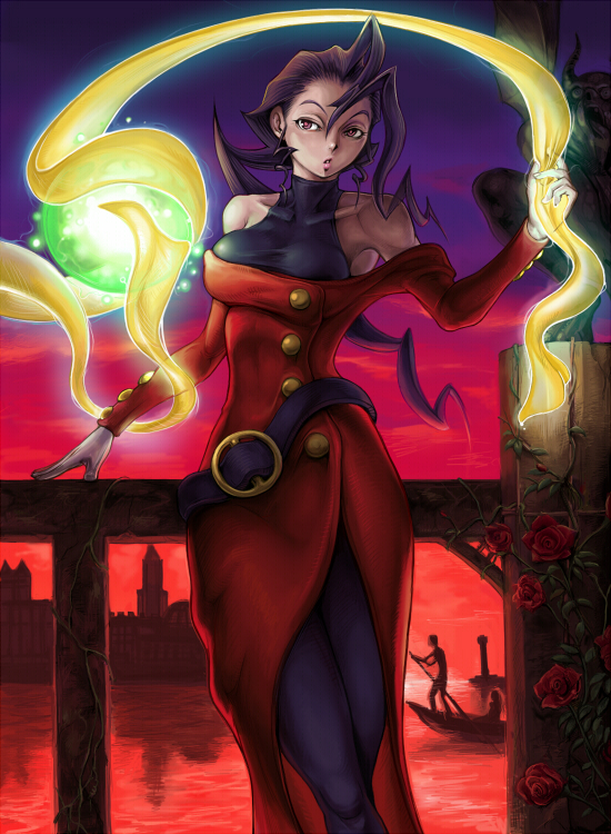 armpit, breasts, capcom, kari_(artist), lipstick, pantyhose, rose_(street_fighter), solo