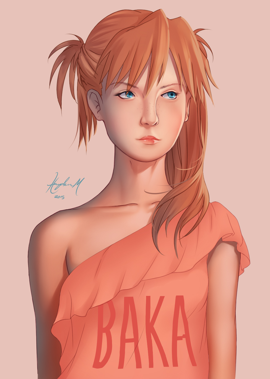 1girl, 2015, blue_eyes, clothes_writing, dated, hayden_mackenzie, haydenm, highres