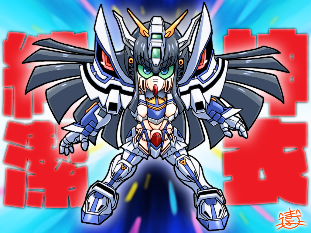 crossover, gundam, junketsu, kill_la_kill, kiryuuin_satsuki, mayohi_neko, mechanization