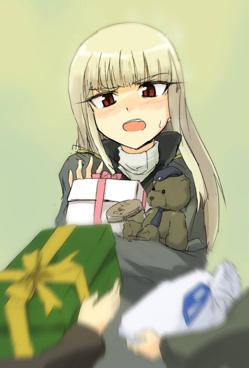 blonde_hair, blush, box, gift, gift_box, grete_m_gollob, highres, long_hair