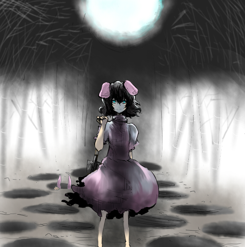 black_hair, bunny_ears, inaba_tewi, masuzou, rabbit_ears, touhou