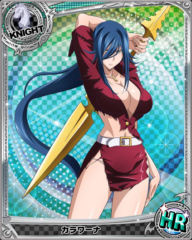 1girl, artist_request, card_(medium), character_name, chess_piece, high_school_dxd, jewelry, kalawarner