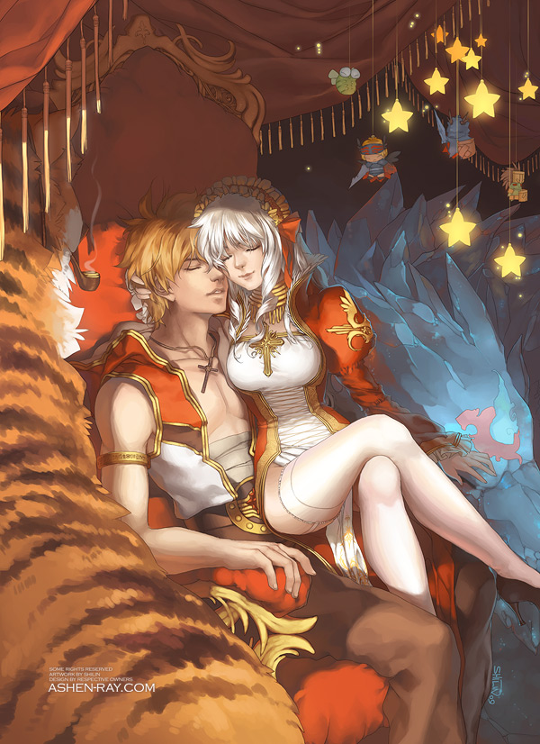 couple, monk, priestess, ragnarok_online, shilin, stars, tiger