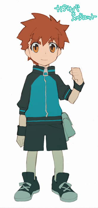 1boy, crossover, emiya_shirou, fate/stay_night, fate_(series), inaho178, medarot, orange_hair