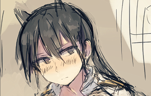 1girl, animal_ears, black_hair, dog_ears, hashigo, kitagou_fumika, long_hair, lowres