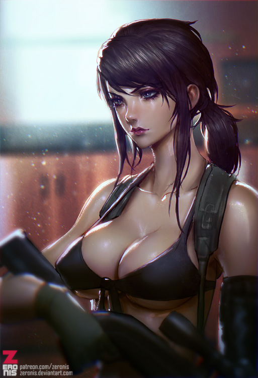 1girl, bikini, bikini_top, black_bikini, black_hair, blue_eyes, breasts, collarbone
