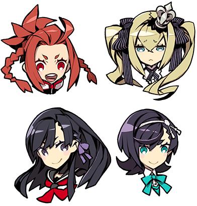 7th_dragon_2020, 7th_dragon_iii, black_eyes, black_hair, blonde_hair, destroyer_(7th_dragon_2020), green_eyes, hacker_(7th_dragon)