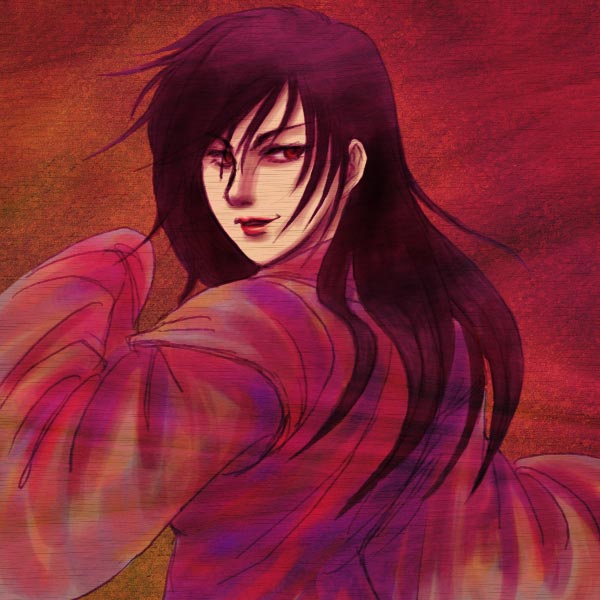 1girl, black_hair, brown_eyes, chinese_clothes, kumanda, lips, lipstick, makeup