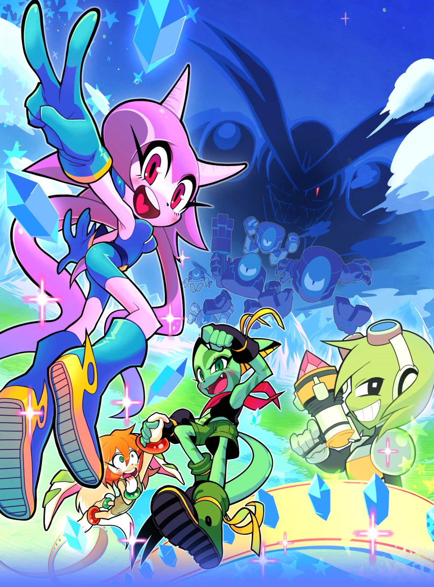 :d, :o, absurdres, animal_ears, anklet, arktivus_brevon, arm_up, armor