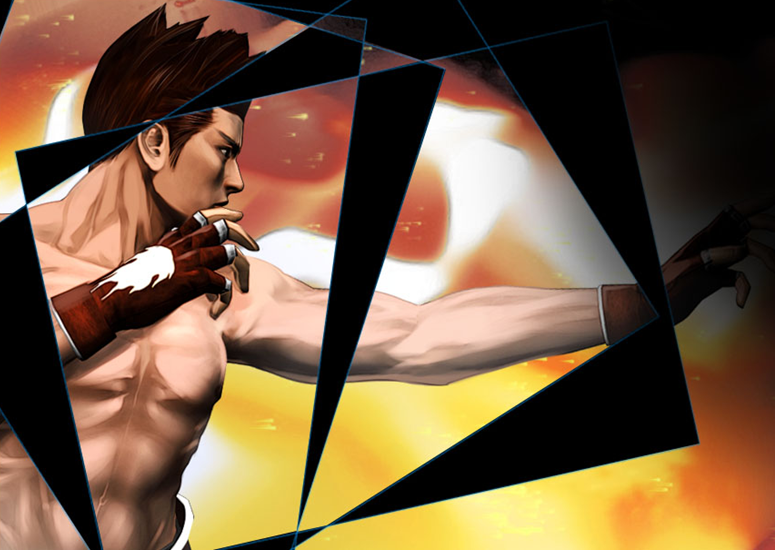 1boy, abs, brown_hair, dead_or_alive, gloves, jann_lee, shirtless, solo