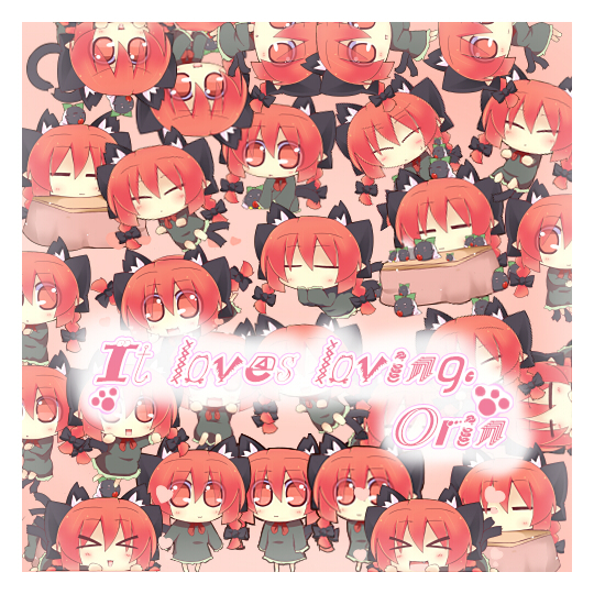 >_<, :3, animalization, cat_ears, chibi, clone, english, engrish, hazuki_ruu, kaenbyou_rin, kotatsu, multiple_persona, pawprint, ranguage, reiuji_utsuho, reiuji_utsuho_(bird), tagme, too_many, touhou, typo, when_you_see_it