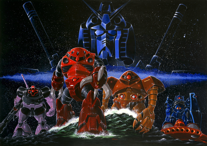 70s, aircraft, bazooka, claws, dodai_ys, dom, gogg, gouf
