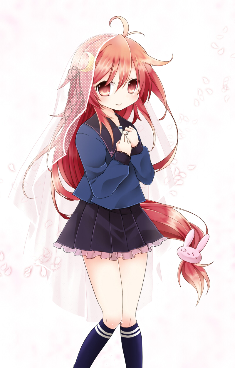 aji_paba, brown_eyes, brown_hair, highres, kantai_collection, kneehighs, long_hair, school_uniform