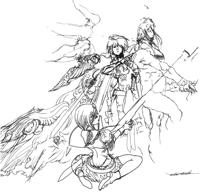 aisya, archaic_sealed_heat, armor, ash_(game), group, gun, hideo_minaba, rpg