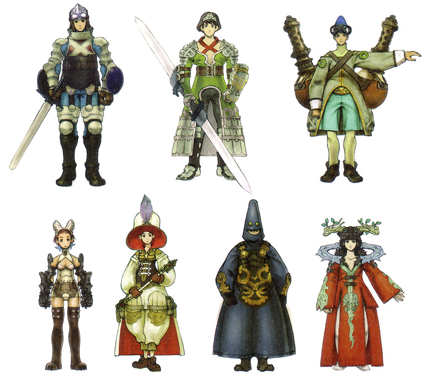 archaic_sealed_heat, armor, ash_(game), battler, black_mage, character_lineup, classes, hideo_minaba