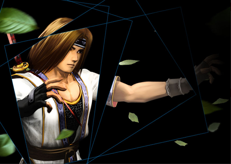 1boy, brown_eyes, brown_hair, dead_or_alive, gloves, hayate_(doa), solo