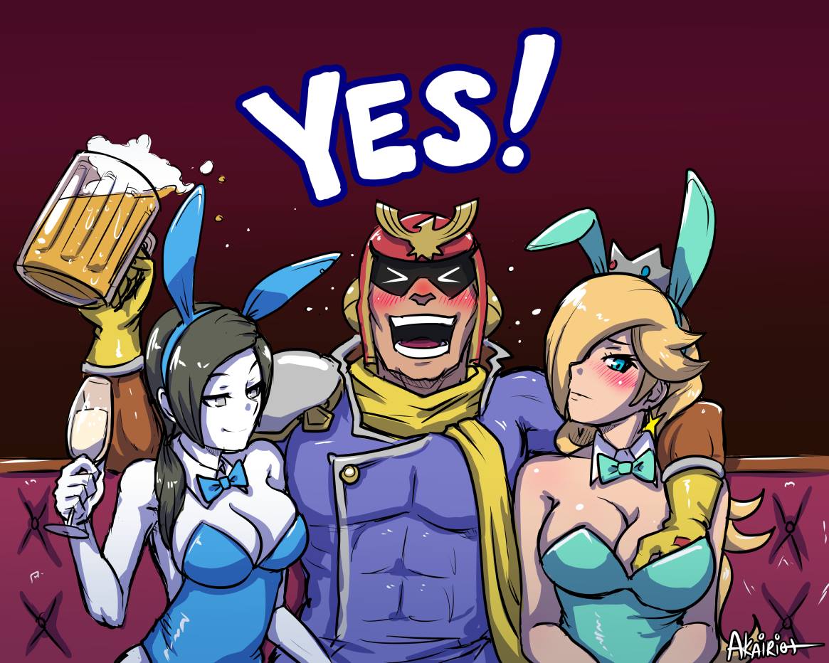 >_<, 1boy, 2girls, 5:4_aspect_ratio, akairiot, alcohol, animal_ears, beer