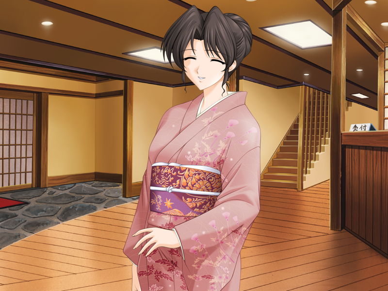 4:3_aspect_ratio, akashi_natsuko, brown_hair, ceiling, censored, closed_eyes, female, game_cg