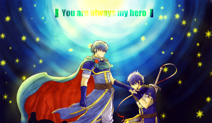 2boys, blue_hair, cape, english, fire_emblem, fire_emblem:_shin_monshou_no_nazo, fire_emblem_heroes, gloves