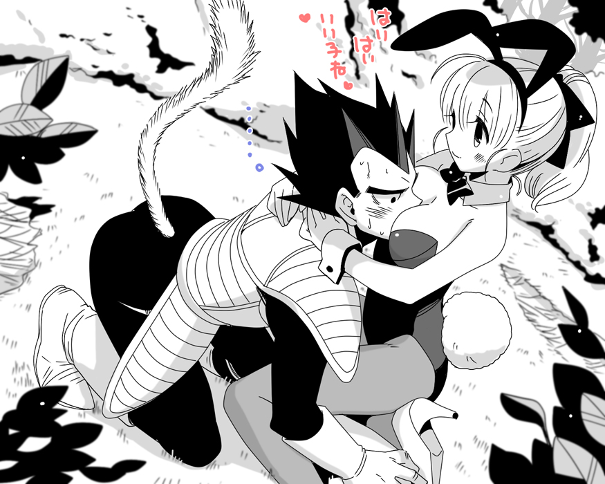animal_ears, armor, between_breasts, blurry, boots, bowtie, breast_rest, breasts