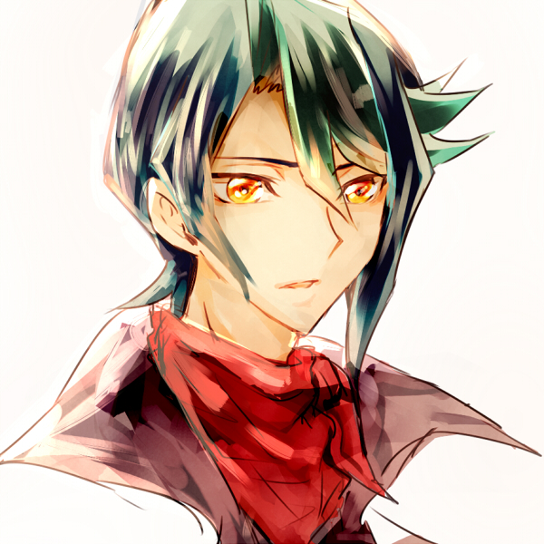 1:1_aspect_ratio, amber_eyes, green_hair, kurosaki_shun, light_background, male, multicolored_hair, open_mouth