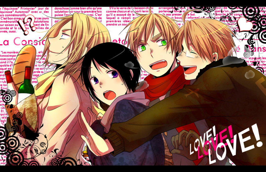 4boys, ^_^, allied_forces_(hetalia), america_(hetalia), asian_countries_(hetalia), axis_power_countries_(hetalia), blonde, closed_eyes