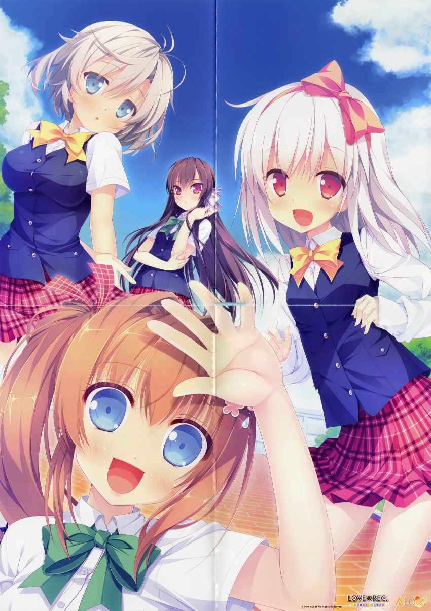 4girls, chikotam, female, high_resolution, hitomi_(love_rec), large_filesize, love_rec., mikuriya_nori