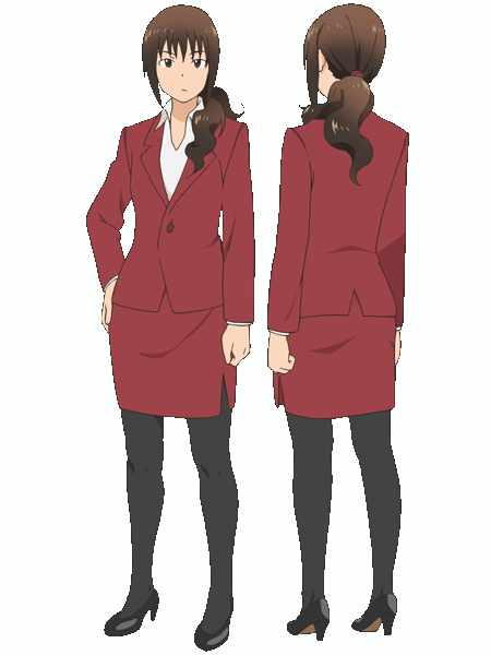 adachi_shingo, bangs, black_footwear, black_legwear, black_pantyhose, blazer, brown_eyes, brown_hair