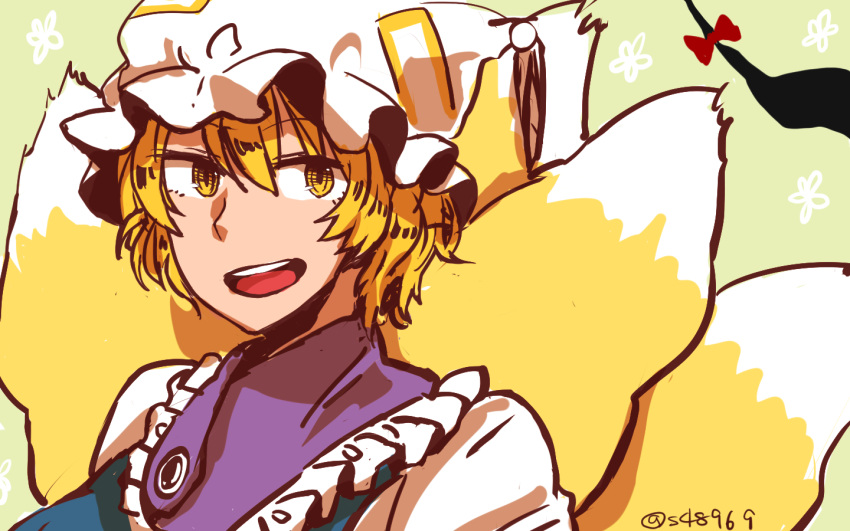 1440x900_wallpaper, 16:10_aspect_ratio, amber_eyes, animal_ears, blonde, female, fox_ears, fox_tail