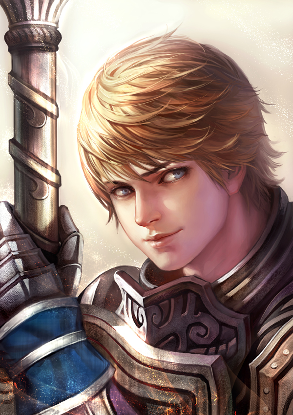 1boy, armor, blue_eyes, brown_hair, cdash817, gloves, shin_sangoku_musou, solo