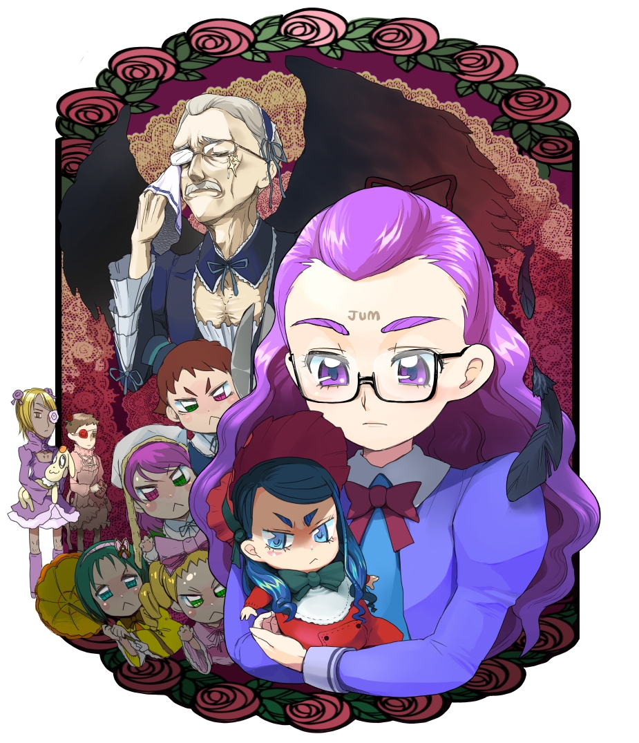 11_(?-pon3rd), :<, akimoto_komachi, amai_shirou, character_request, coco_(precure_5), cosplay, dress