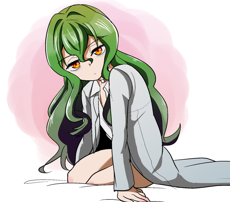 choker, fuwa_hyouka, green_hair, ham_mountain_calpis, shimoneta_to_iu_gainen_ga_sonzai_shinai_taikutsu_na_sekai