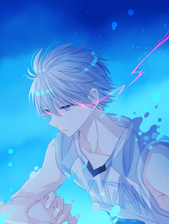 blue, grey_eyes, grey_hair, kuroko_no_basket, male, mayuzumi_chihiro, short_hair, solo