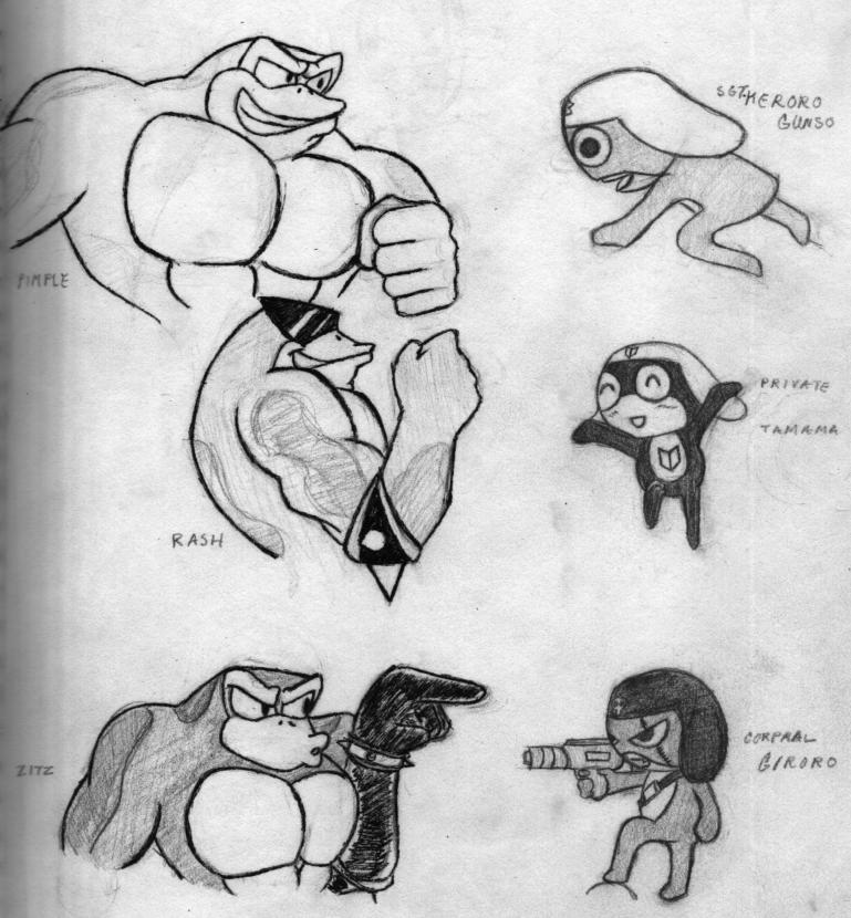 6+others, abs, artist_request, battletoads, crossover, frog, giroro, keroro