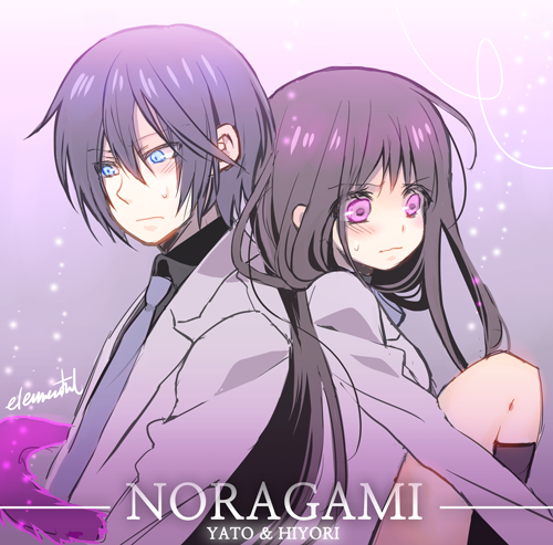 black_hair, blue_eyes, blush, elemental, iki_hiyori, long_hair, low_resolution, necktie